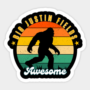 AWESOME BIG JUSTIN FIELDS Sticker